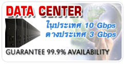 Host ในประเทศ 10 Gbps / ต่างประเทศ 3 Gbps